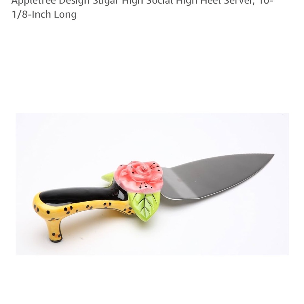 Appletree Design Sugar High Social High Heel Server, 10-1/8-Inch Long